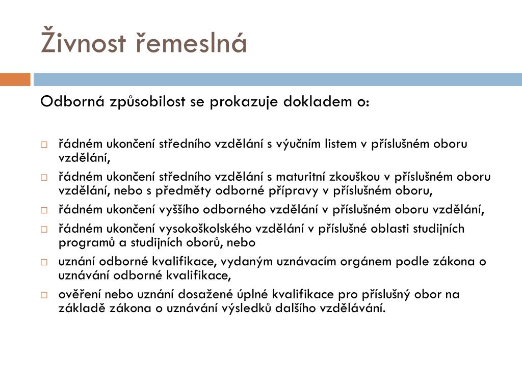 Živnost vázaná