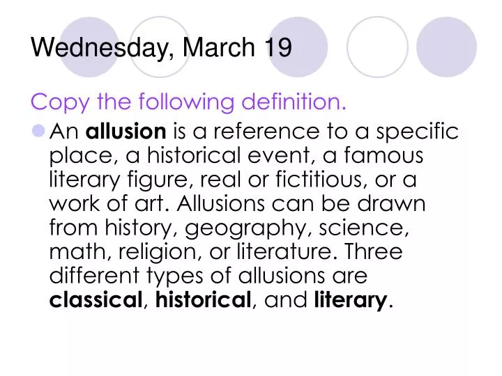 types of allusions
