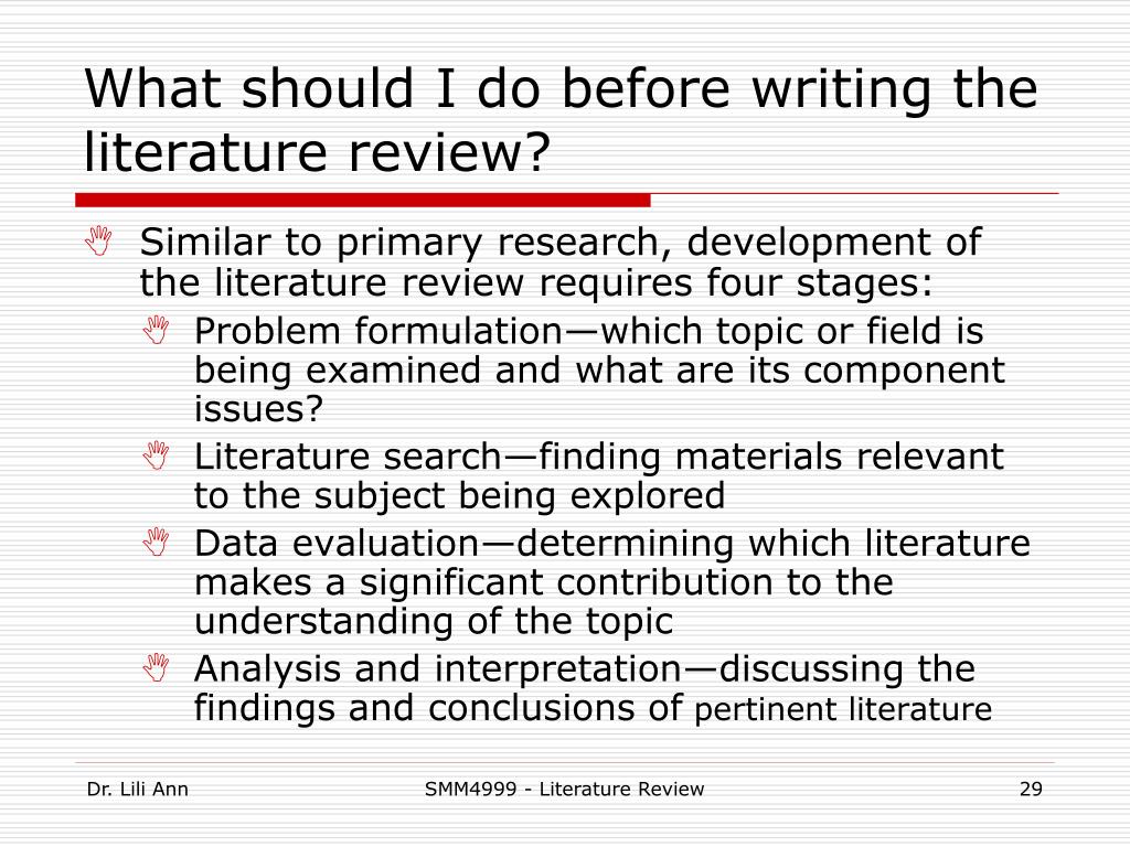 research questions before or after literature review