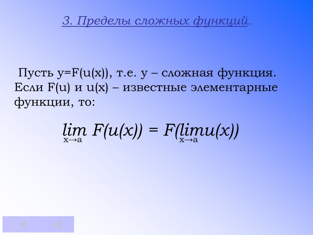 Сложная роль. Предел сложной функции. Теорема о пределе сложной функции. Предел сложной функции в точке. Теорема о пределе сложной функции доказательство.