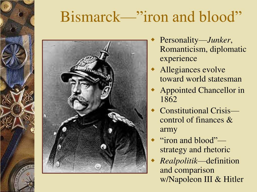 bismarck iron and blood.