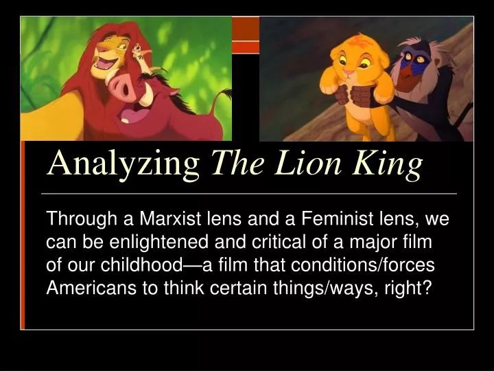 analyzing the lion king n.