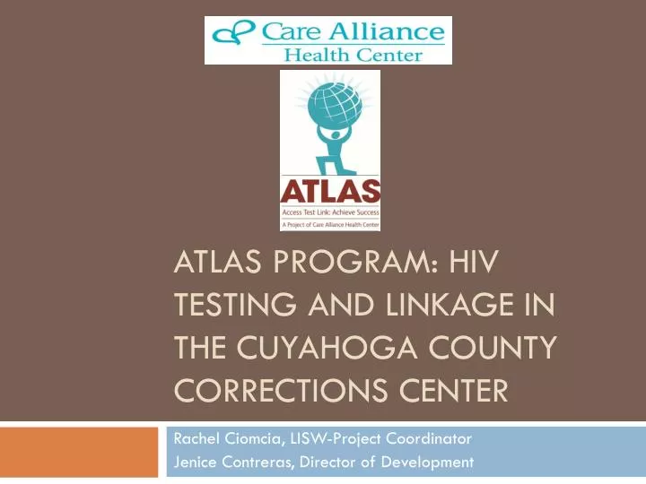 atlas program hiv testing and linkage in the cuyahoga county corrections center n.