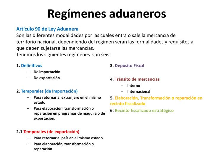 PPT - Regímenes Aduaneros PowerPoint Presentation - ID:4197349