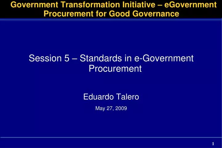 5 standards of government 5 standards of government