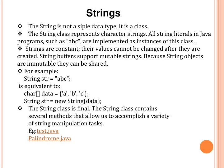 PPT - Strings PowerPoint Presentation, free download - ID:4197738