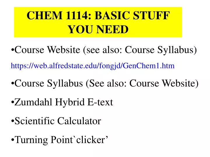 PPT Course Website (see also Course Syllabus) https//web
