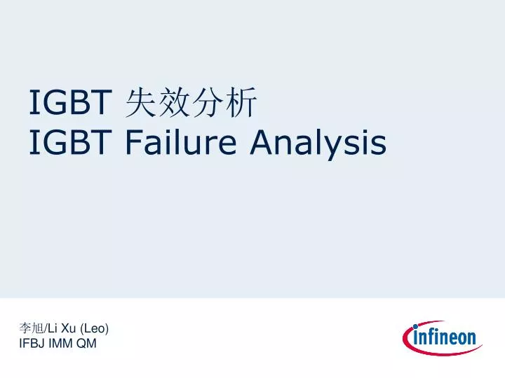 igbt igbt failure analysis n.