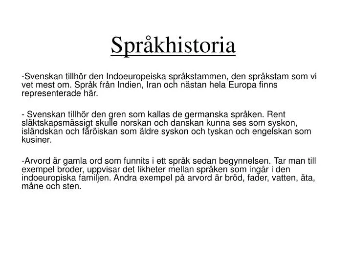 PPT - Språkhistoria PowerPoint Presentation, Free Download - ID:4198364