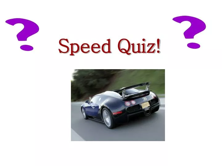 speed quiz n.