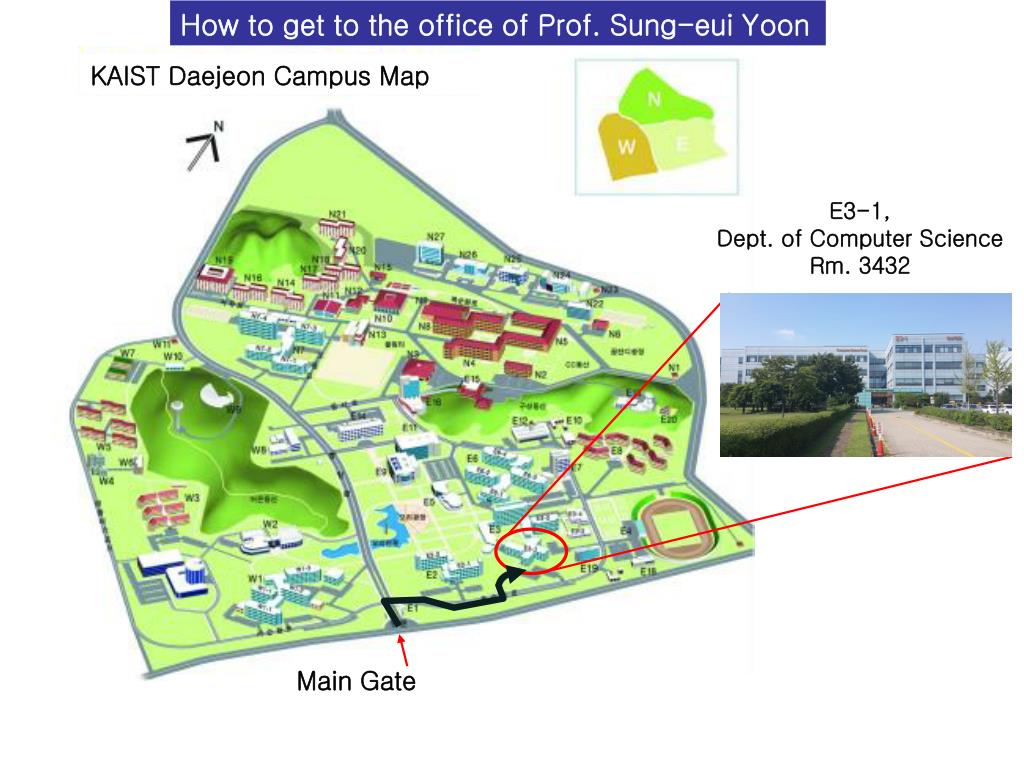 Ppt Kaist Daejeon Campus Map Powerpoint Presentation Free