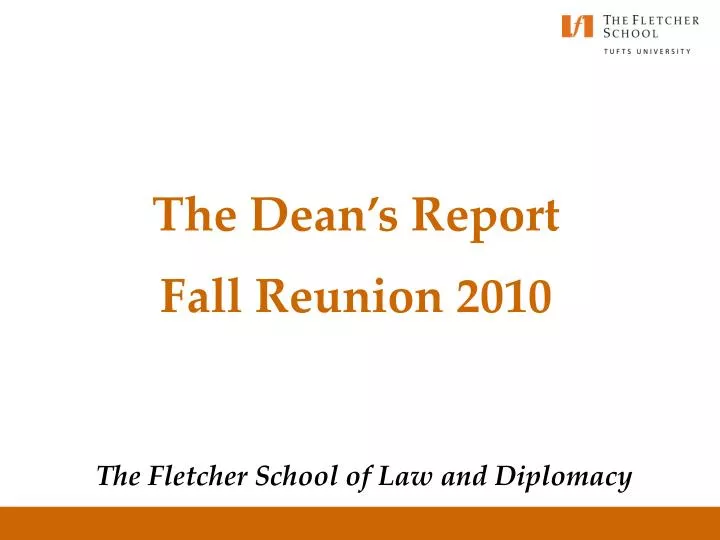 PPT The Fletcher School of Law and Diplomacy PowerPoint Presentation ID4201296