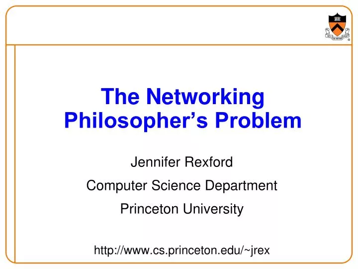 the networking philosopher s problem n.