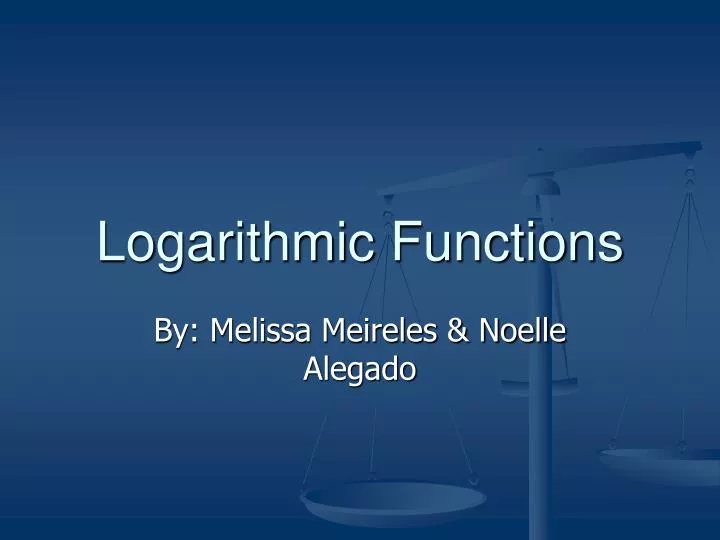 logarithmic functions n.