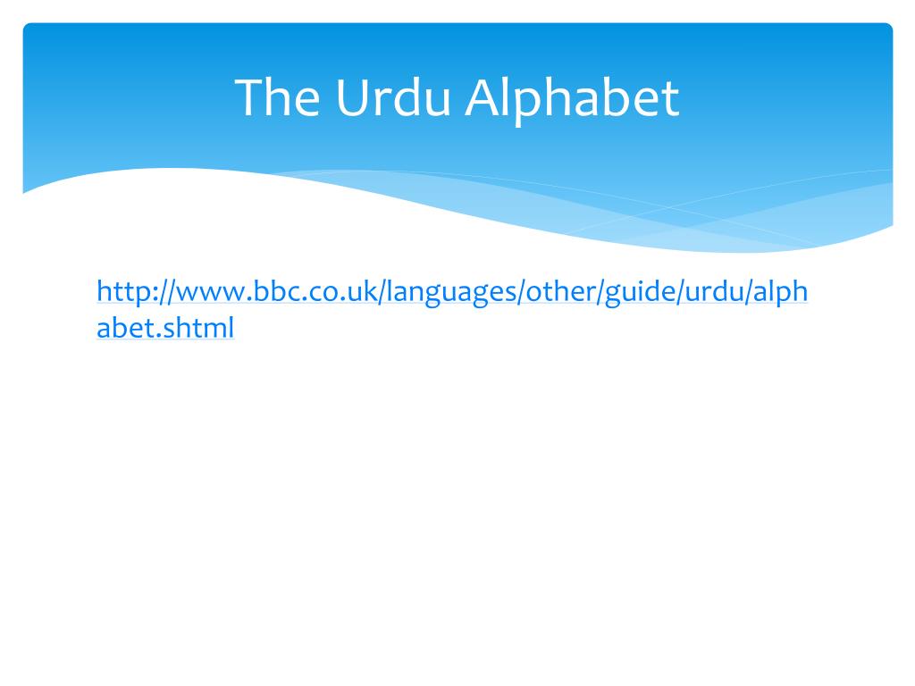 presentation about urdu language