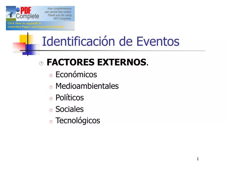 PPT Identificaci n De Eventos PowerPoint Presentation Free Download 