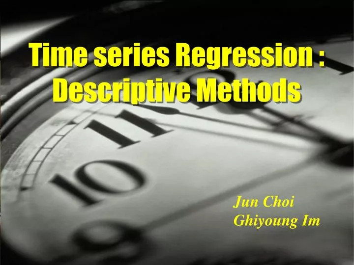 time series regression time series regression