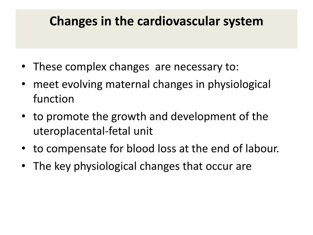 what is the meaning of physiological changes