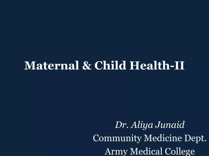 maternal child health ii n.