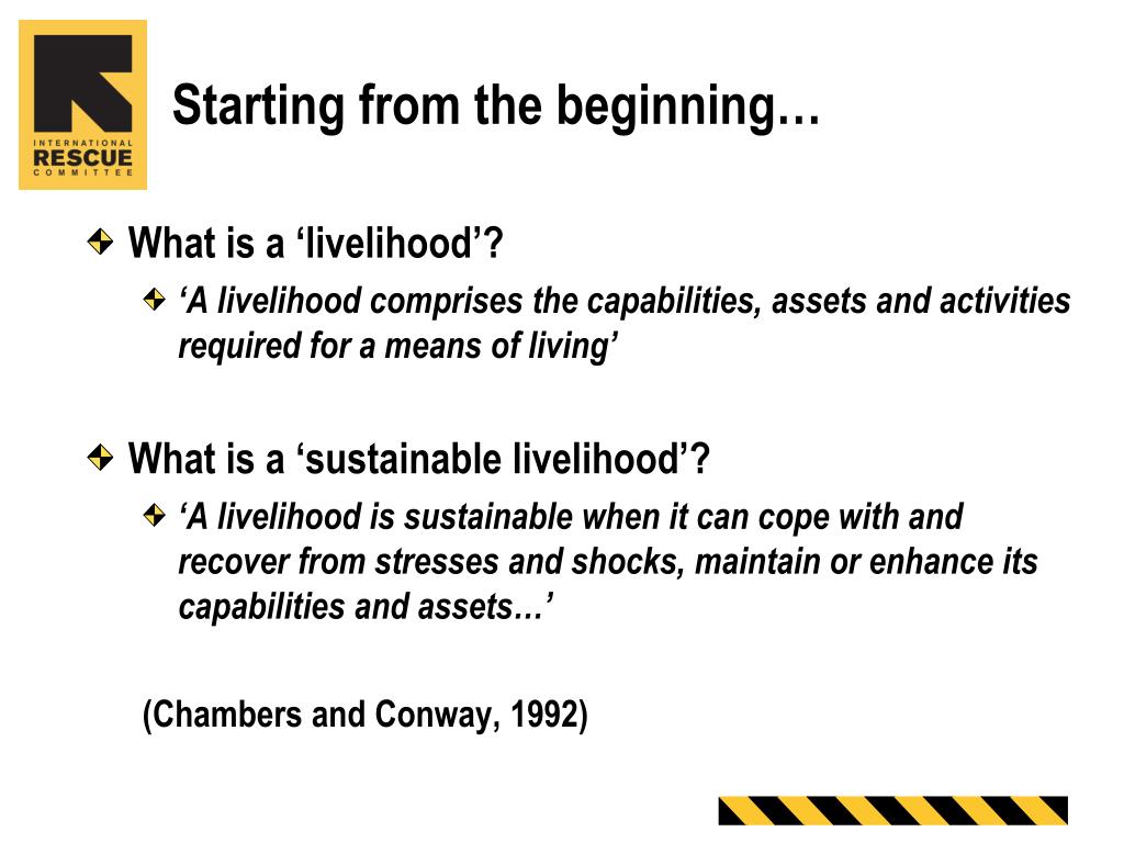 PPT A Sustainable Livelihoods Approach and Economic Strengthening for