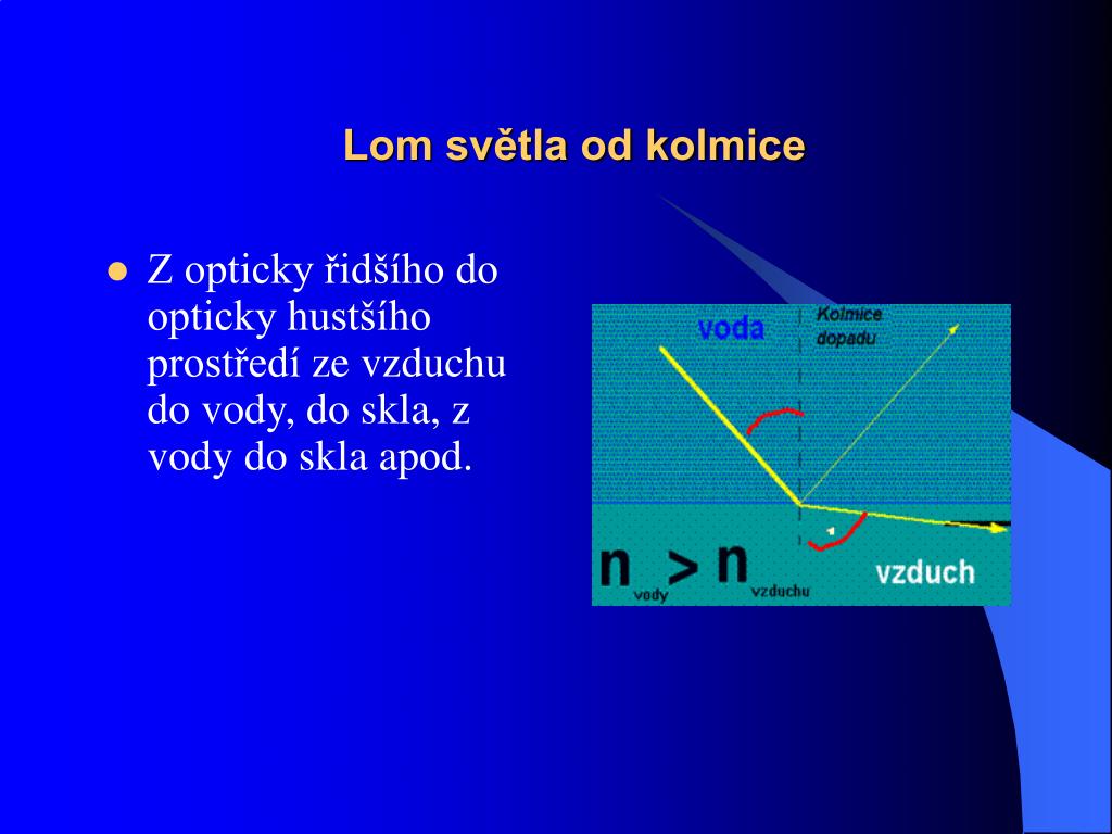 PPT - Lom světla PowerPoint Presentation, free download - ID:4211104