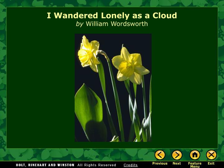 williams wordsworth i wandered lonely as a cloud