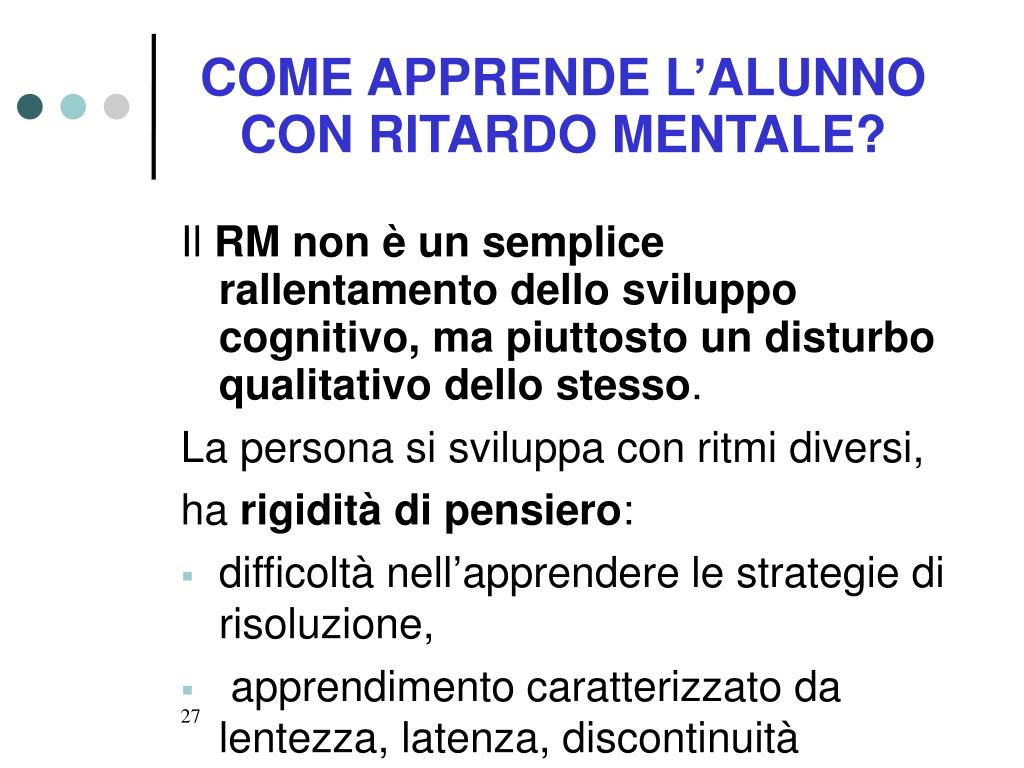 Differenza Tra Ritardo Mentale è Ritardo Cognitivo