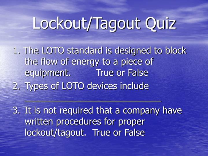 PPT - Lockout/Tagout Standard PowerPoint Presentation - ID:4212389