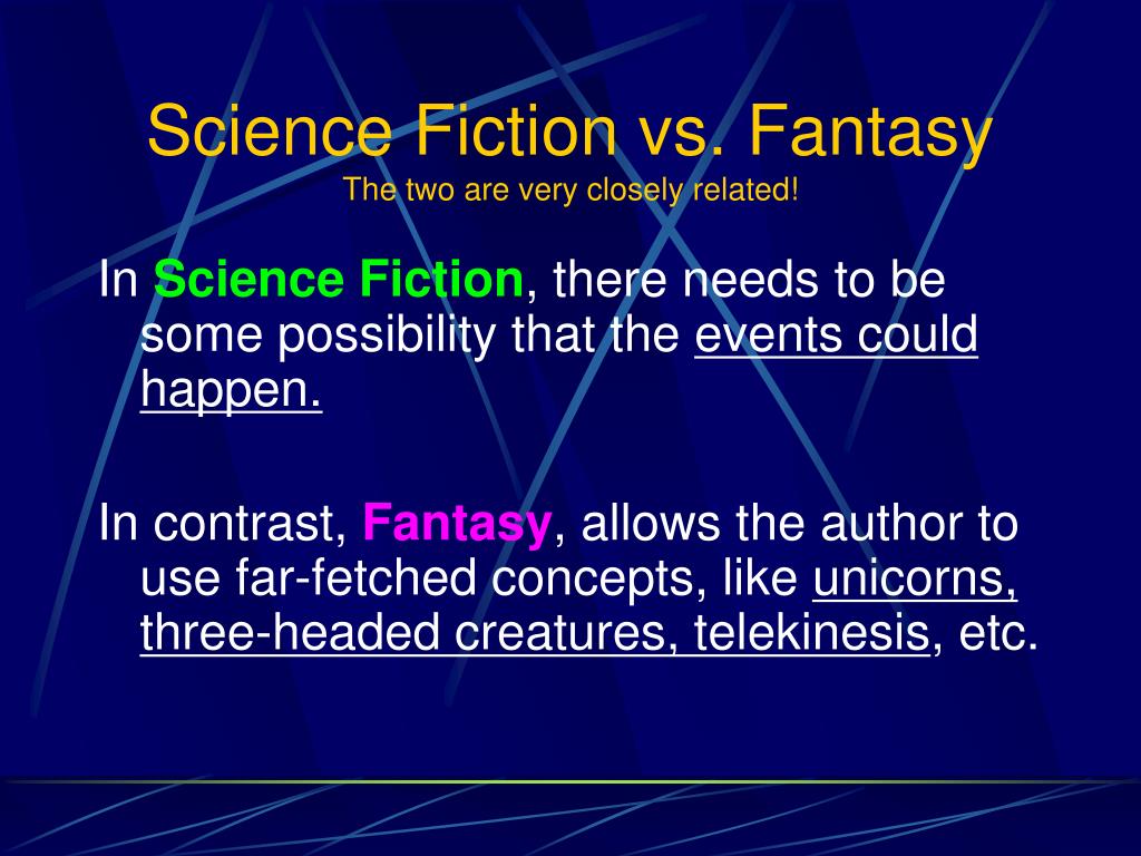 PPT Science Fiction Vs Fantasy PowerPoint Presentation, free download