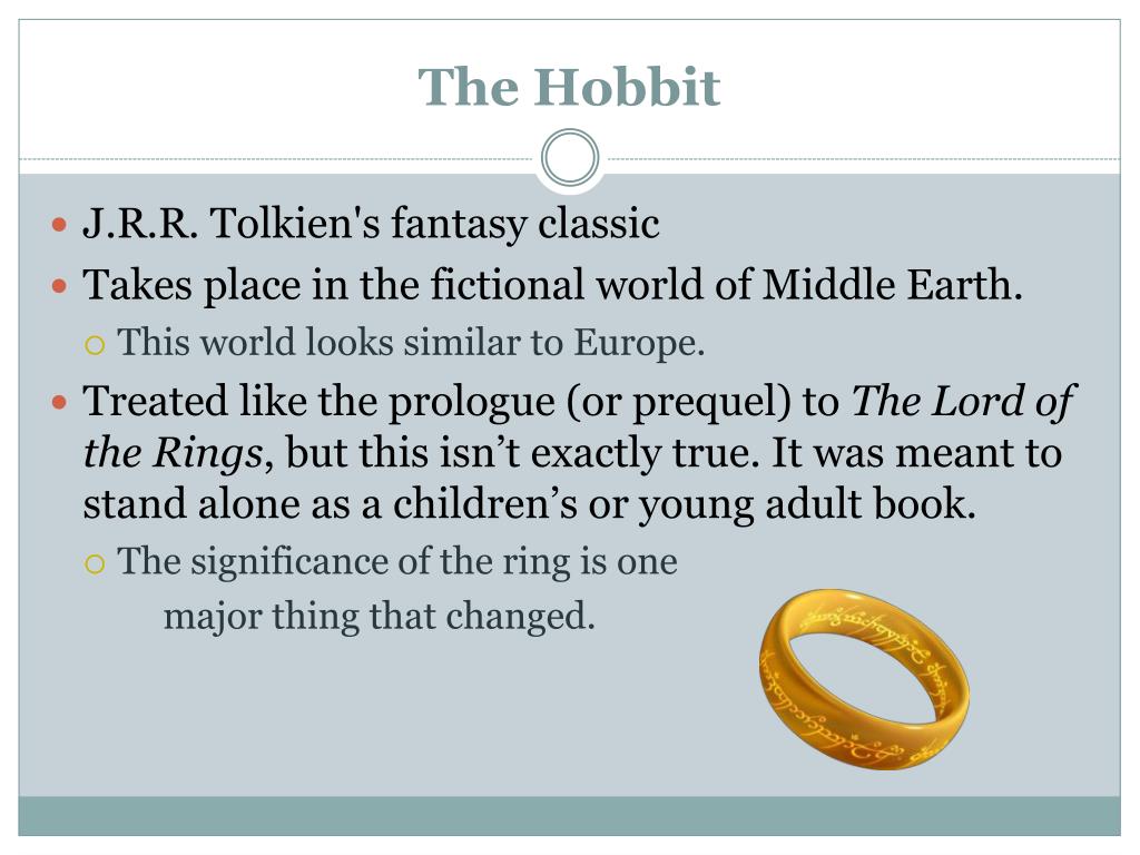 PPT - A Brief Introduction To J.R.R. Tolkien & The Hobbit PowerPoint ...