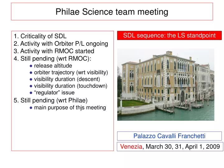 philae science team meeting n.