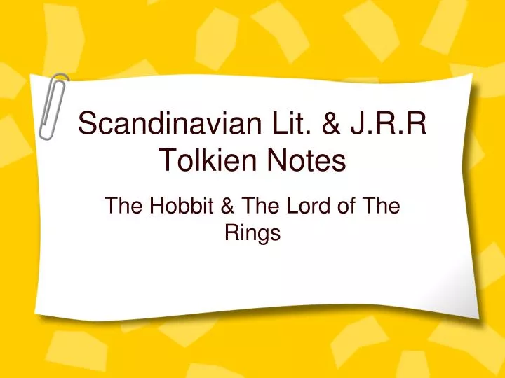 scandinavian lit j r r tolkien notes n.
