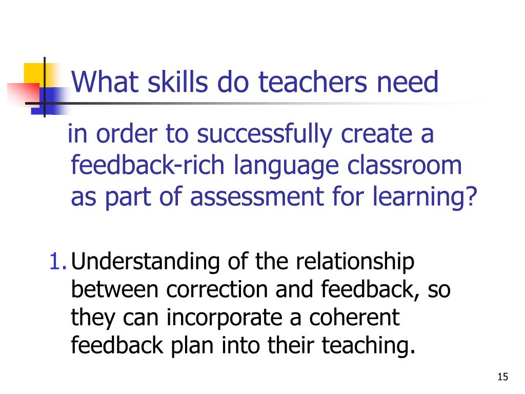 Ppt correction feedback and assessment their role in learning 