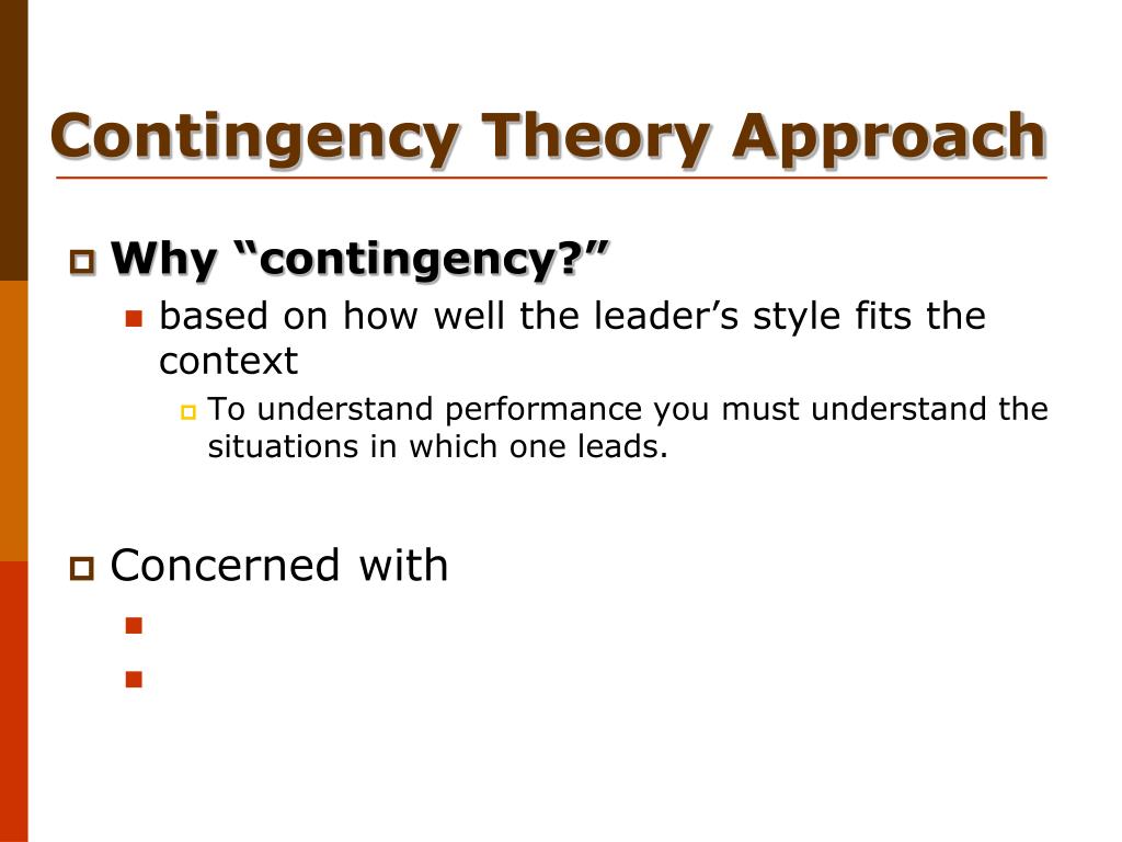 contingency approach literature review