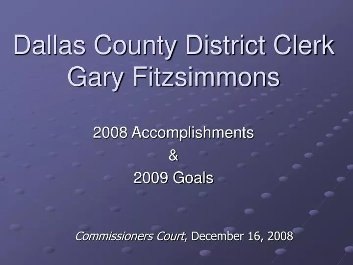 dallas county district clerk gary fitzsimmons n.