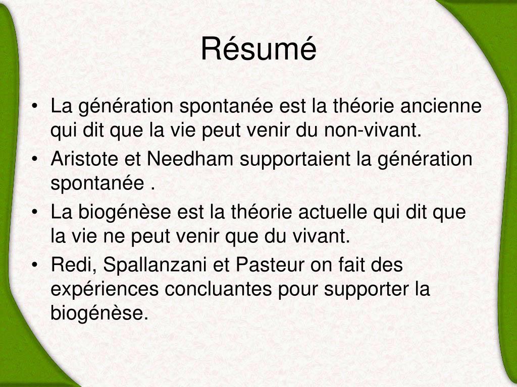 PPT Biog n se Et G n ration Spontan e abiog n se PowerPoint PPT Biog n se Et G n ration Spontan e abiog n se PowerPoint