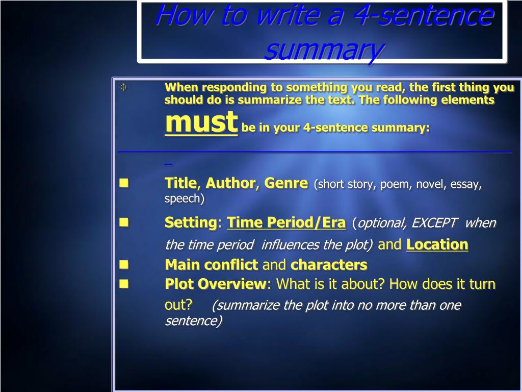 PPT How To Write A 4 sentence Summary PowerPoint Presentation Free ppt-how-to-write-a-4-sentence-summary-powerpoint-presentation-free