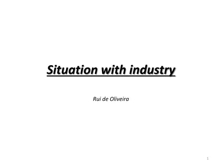 situation with industry n.