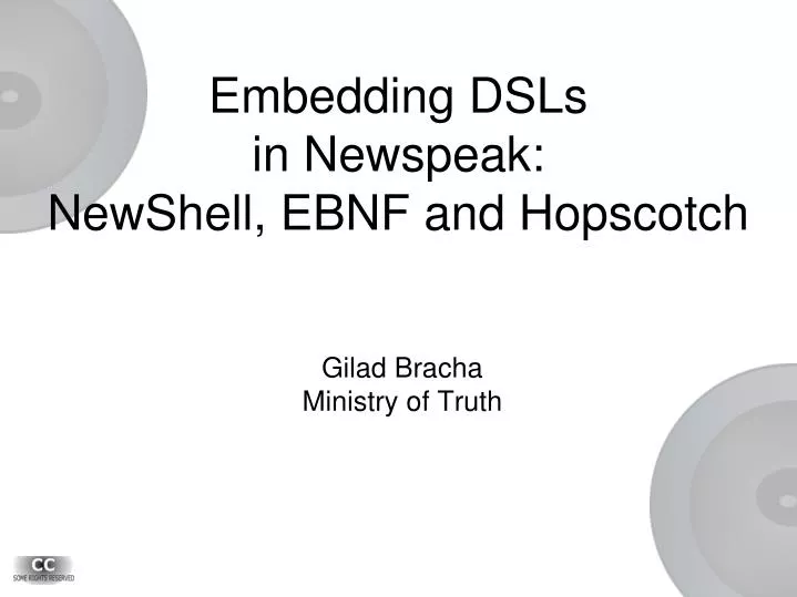 embedding dsls in newspeak newshell ebnf and hopscotch n.
