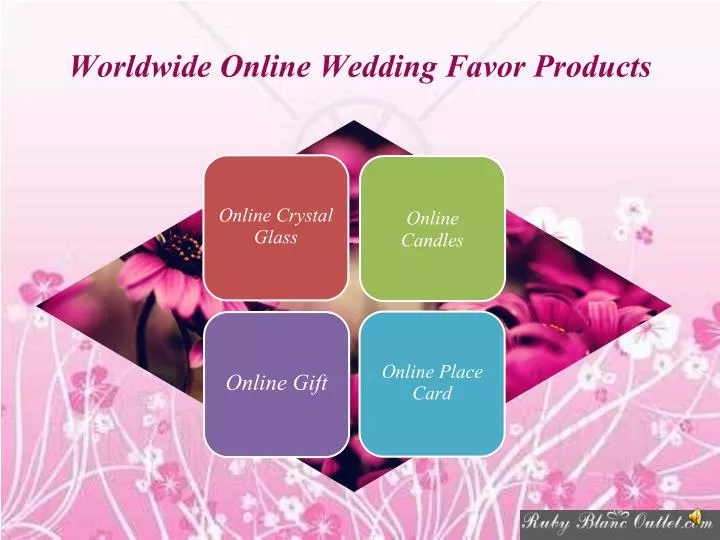 w orldwide online wedding favor products n.
