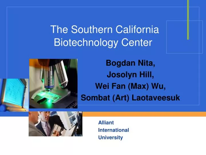 PPT The Southern California Biotechnology Center PowerPoint