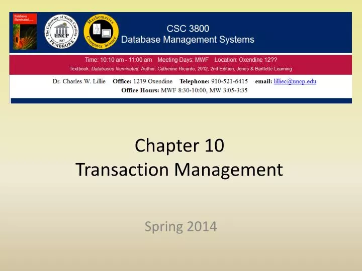 chapter 10 transaction management n.