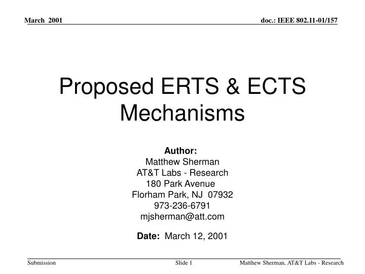 PPT Proposed ERTS & ECTS Mechanisms PowerPoint Presentation, free