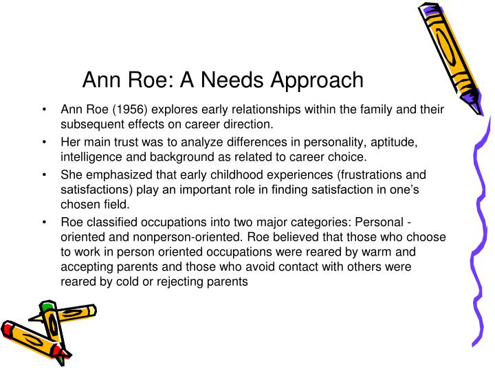 anne roe career development theory pdf writer