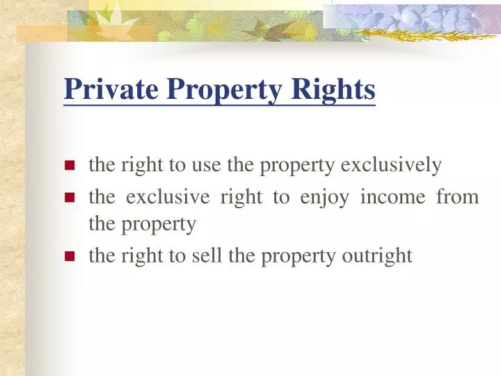 PPT Private Property Rights PowerPoint Presentation, free download ID4224490