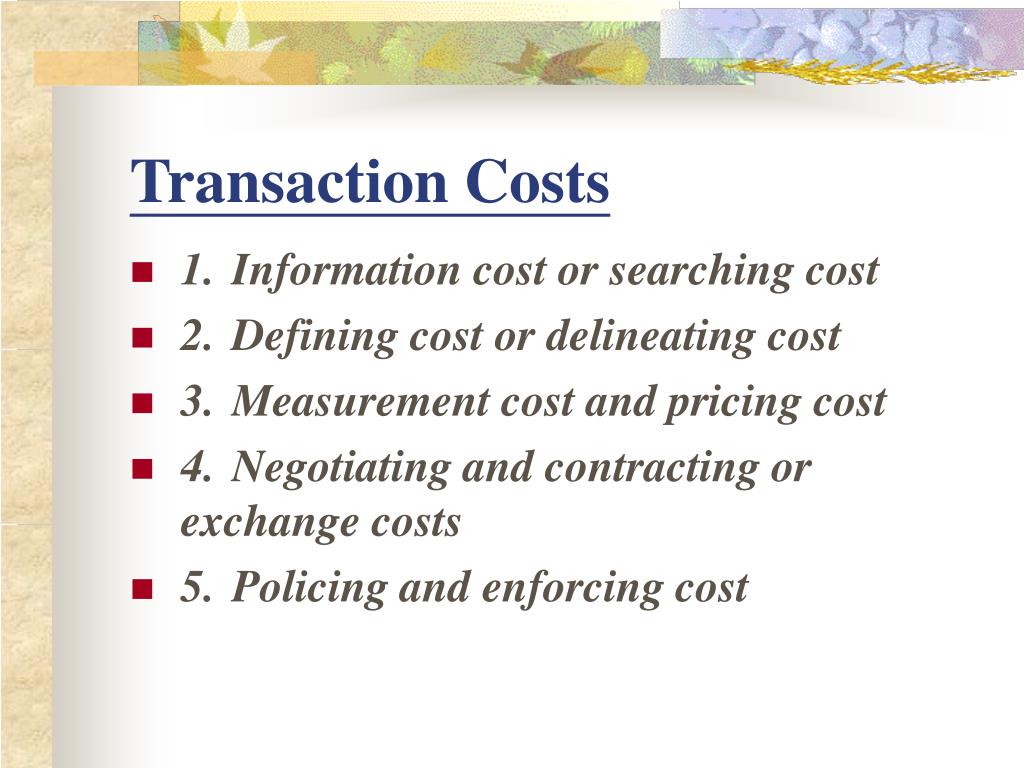 transaction costs