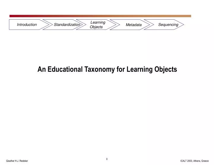 PPT An Educational Taxonomy for Learning Objects PowerPoint
