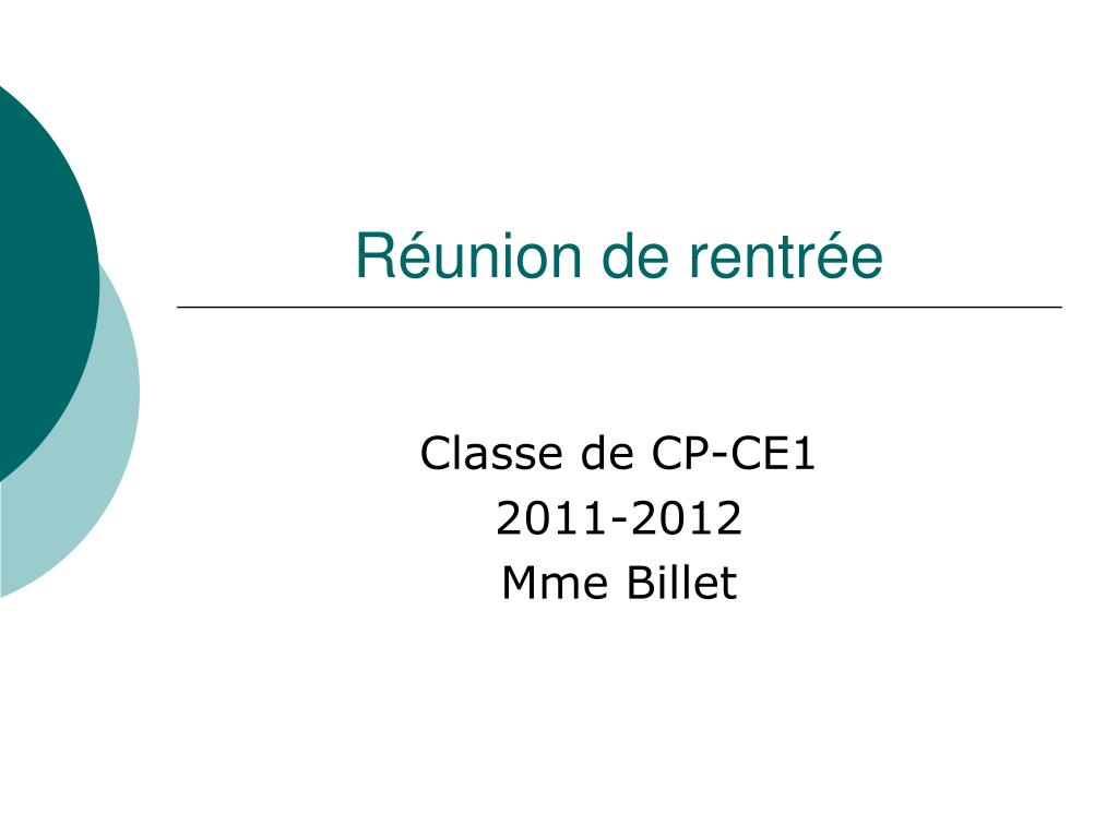 Ppt Reunion De Rentree Powerpoint Presentation Free Download Id