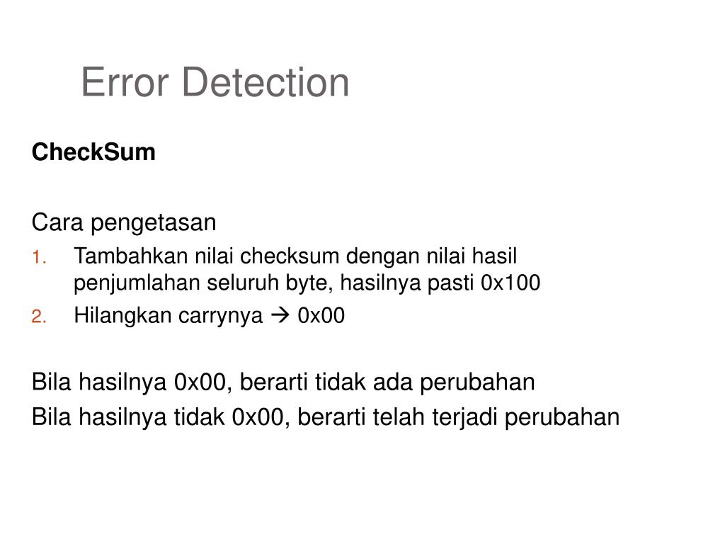 Include errors detected