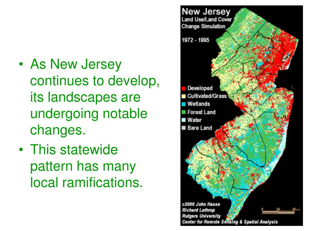 Ppt Evaluation Of New Jersey Land Use Change In Relation To